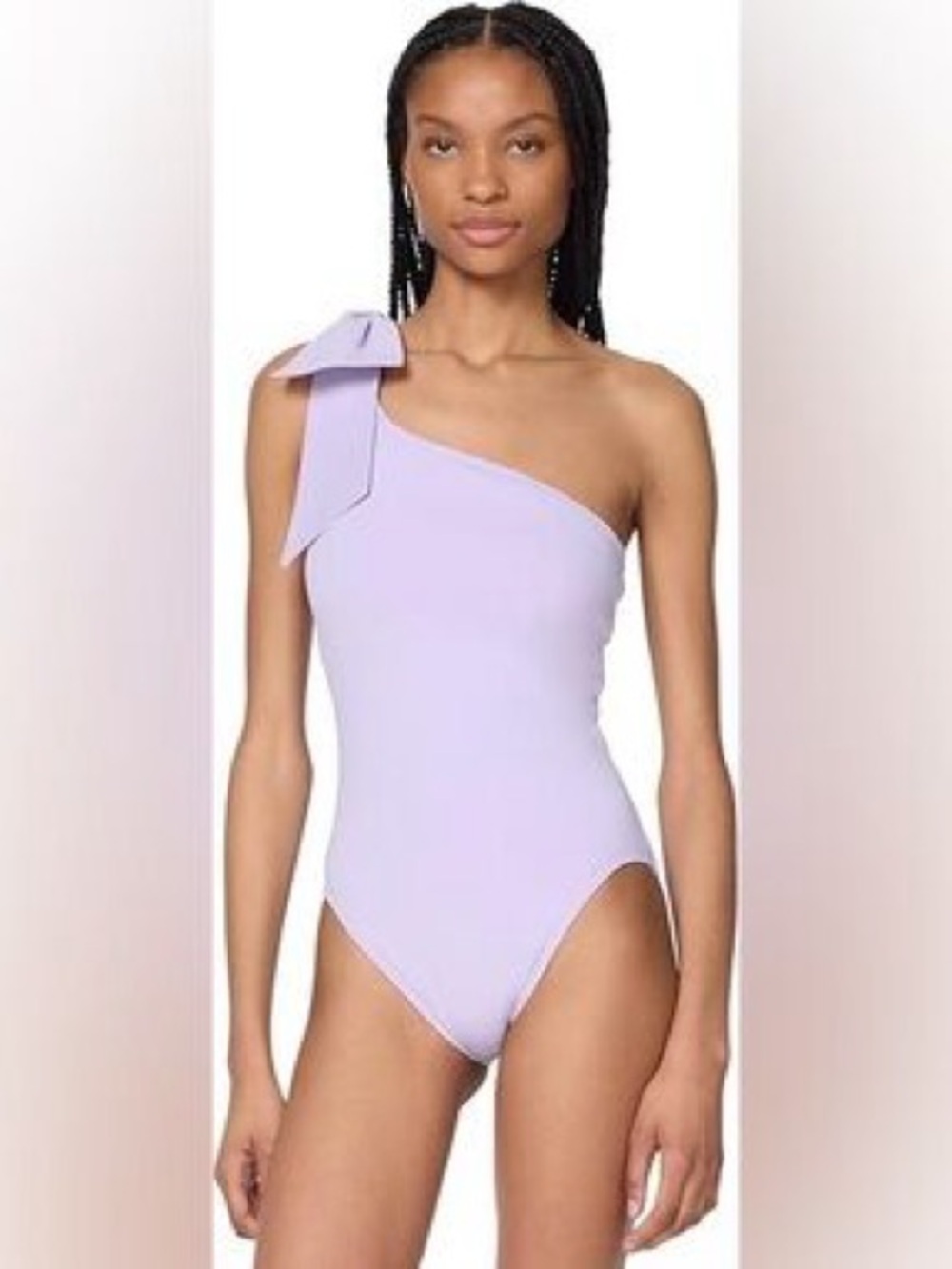 kate spade Lilac One-Shoulder Women’s One-Piece with Shoulder Bow